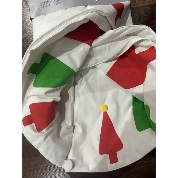 H for Happy Classic Trees Holiday Tree Skirt in White Bed and Bath Beyond NEW - Picture 9 of 9